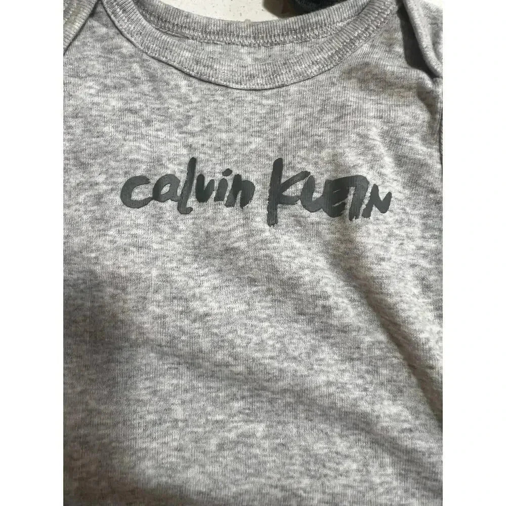 CALVIN KLEIN onepiece unisex logo minimalistic baby 3-6 months bundle of 3 - Picture 2 of 7